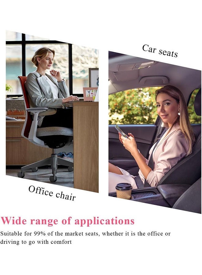 Car Seat Cushion Car Pillow Memory Foam Car Seat Cushion Pad Heightening Car Truck Seat Cushion for Long Time Driving Lumbar Support Pillow Sciatica Pain Relief Chair Cushion Comfortable Coccyx Cushion for Home Office Chair Car Seat Wheelchair Grey - Image 3